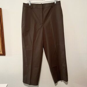 Theory High-Rise Straight Pant | Taupe/Brown | Size 12